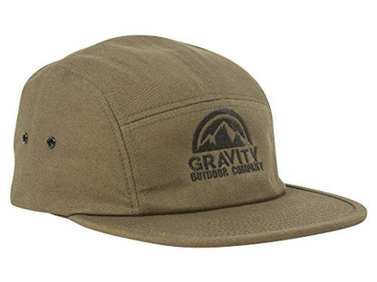 Gravity Outdoor Co. 5 Panel Hat - color: Olive/Black