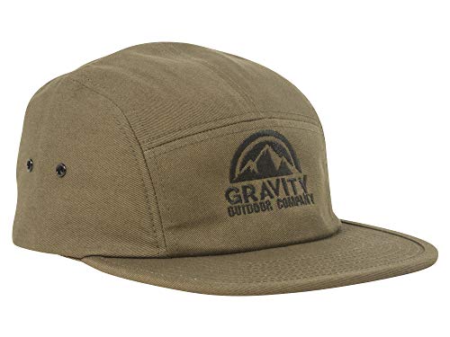 Gravity Outdoor Co. 5 Panel Hat - color: Olive/Black