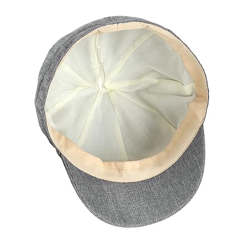 Women Cotton Blend Newsboy Cap Cabbie Paperboy Painter Visor Hat - color: Grey B