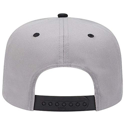 OTTO 6 Panel Pro Style Cotton Blend Twill Cap - color: Blk/Gry