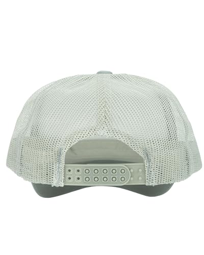 Gelante Polyester Foam Front, Mesh Back 5 Panel Sublimation Trucker Baseball Cap Snapback Hat - color: Light Gray
