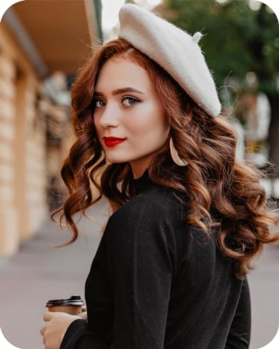 Parquet Solid Color French Beret Hat. Classic French, Casual and Chic Lightweight Cap for Women - color: Off-white
