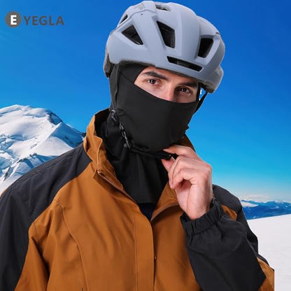Winter Balaclava Ski Mask for Men Women Thermal Face Mask Breathable Face Cover for Cold Weather Motorcycle Snowboard - color: Black(a1)