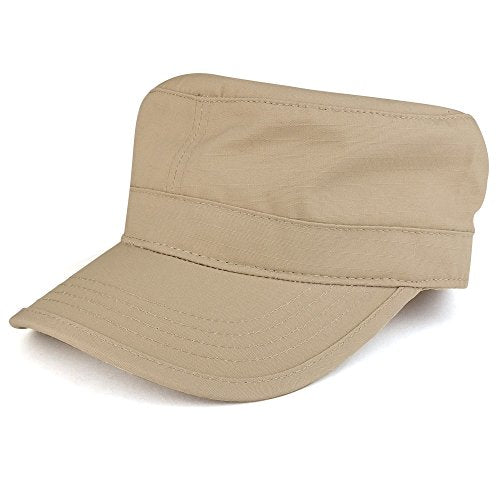 Ripstop Tear Resistant Military BDU Cotton Adjustable Cadet Style Army Cap - color: Stone