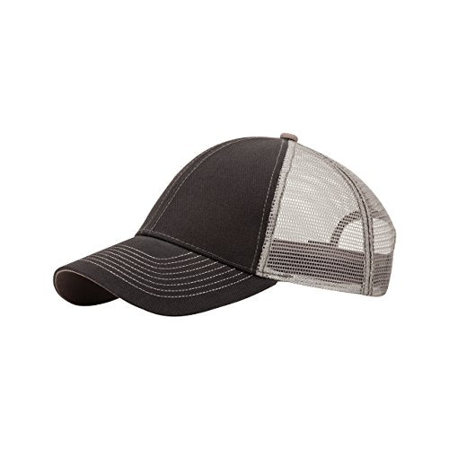 MG Unisex Low Profile (Str) Trucker Cap-7641 - color: Dark Grey/Grey