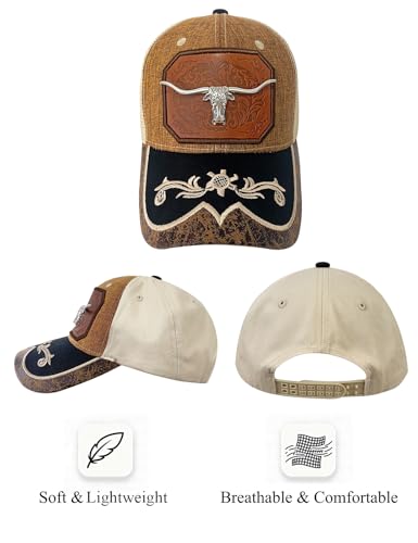 TOPACC Cowboy Hats for Women Western Trucker Hat for Country Concert - color: L Brorn