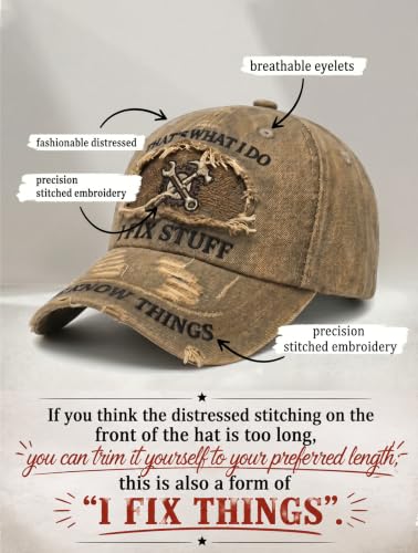 Snapback Hats for Men Funny, Retirement Gifts, Distressed Baseball Cap