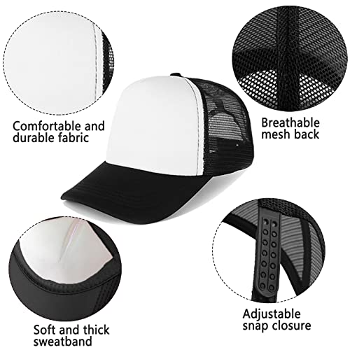 Ultrafun 12 Pack Trucker Hat Mesh Sublimation Blank Hats Men Women - color: Rose Red
