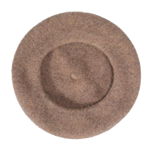 ZLYC Wool French Beret Hat Solid Color Classic Artist Cap for Women - color: Coffee