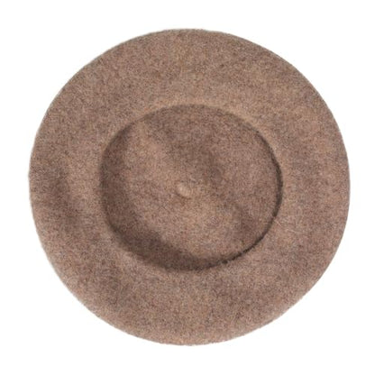 ZLYC Wool French Beret Hat Solid Color Classic Artist Cap for Women - color: Coffee
