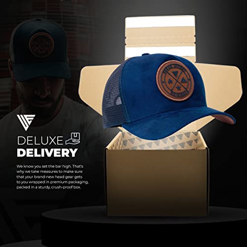Urban Effort Trucker Hat for Men & Women, Mesh Back Baseball Cap, 5 Panel - color: Dark Blue, style: Mesh Back