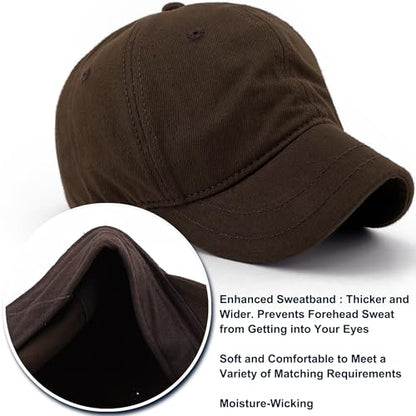 Loneshark Short Brim Baseball Cap for Running Small Bill Umpire Hat - color: Brown