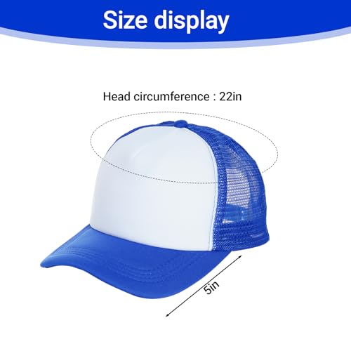 Yookat 8 Pieces Blank Baseball Caps Mesh Trucker Hat Sublimation Blank Trucker Hats for Men and Women