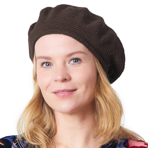 CHARM Knit Tam Hats for Women & Men - color: Dark Brown