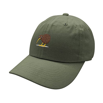 JPAK Kiwi Bird Baseball Cap Embroidered Cotton Dad Hat - Funny - color: Olive Green