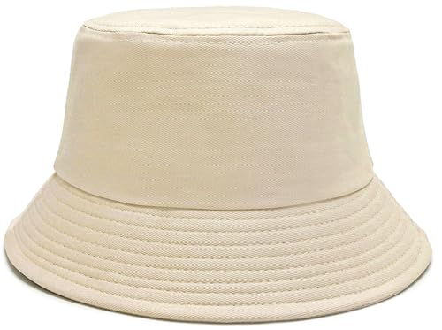 Bucket Hat Beach Sun Hat Fishing Hat for Women Men, Summer Outdoor Travel Packable Fisherman Hat - color: Khaki