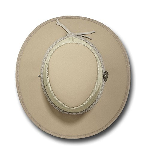Mesh Drover Cotton Canvas Hat by Barmah - color: Beige, size: Medium