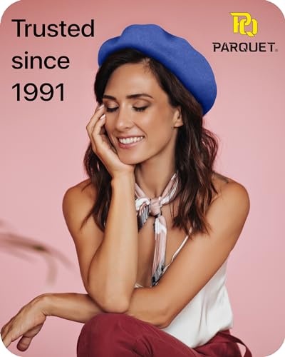 Parquet Solid Color French Beret Hat. Classic French, Casual and Chic Lightweight Cap for Women - color: Royal Blue