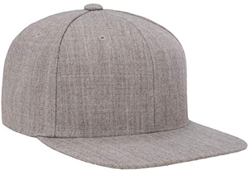 Flexfit Unisex Adult Yp Classics Premium Snapback Cap – 2-Tone - color: Heather Grey