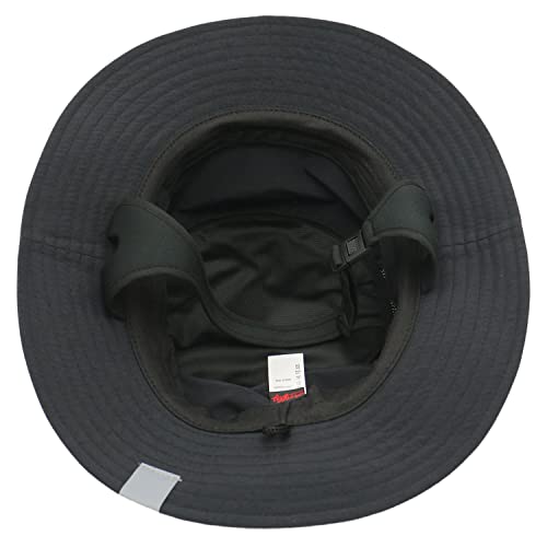Men Bucket Hat Wide Brimmed Foldable Ladies Surf Sun Hat UPF50+ - color: Black