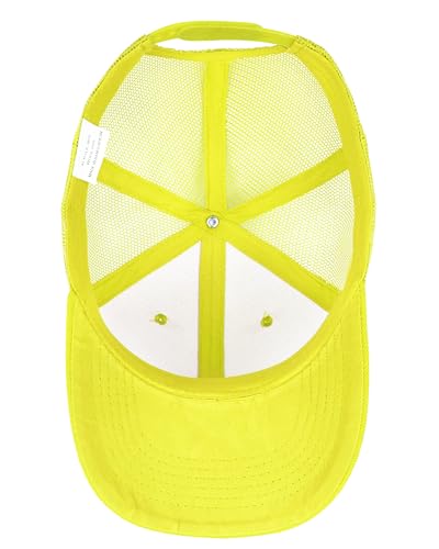 Gelante Mesh Trucker Hat Baseball Cap Structured Front Panel Wholesale LOT 12 Pack - color: Light Yellow