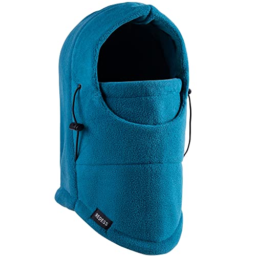REDESS Winter Windproof Hat, Unisex Children Heavyweight Balaclava, Ski Mask with Thick Warm Fleece Face Cover - color: Lake Blue