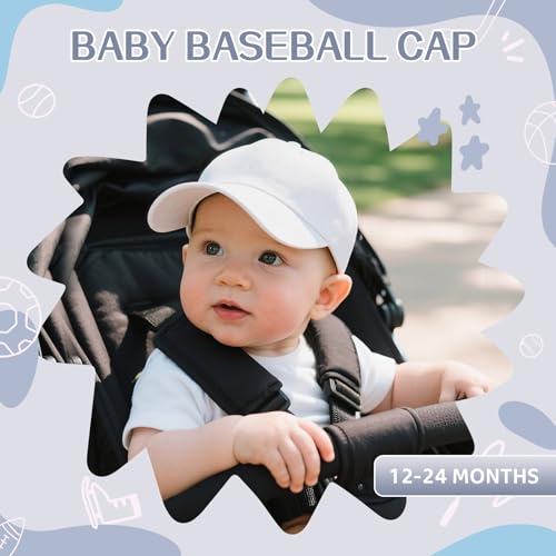 Durio Toddler Baseball Hat Cotton Baby Cap for Boys Girls 1-5T - color: White, size: 2-5T