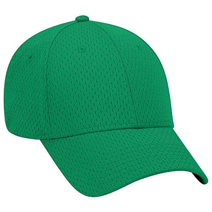 Ashen Fane 6 Panel Polyester Pro Mesh Low Profile Baseball Cap - color: Kelly