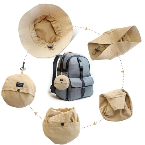 NPQQUAN Sun Bucket Hats for Woman Men Lightweight Sun Hat Packable Foldable - color: (Pure White)