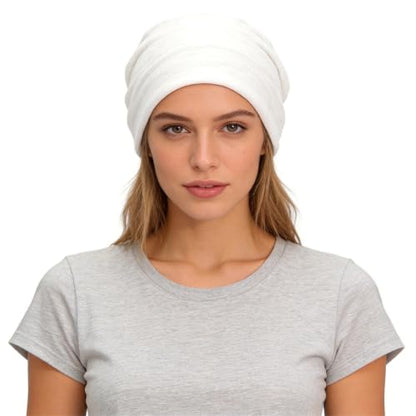 Ruphedy Men Slouchy Beanie Summer Long Oversize Thin Lightweight Skull Cap B011h - color: White, size: One Size