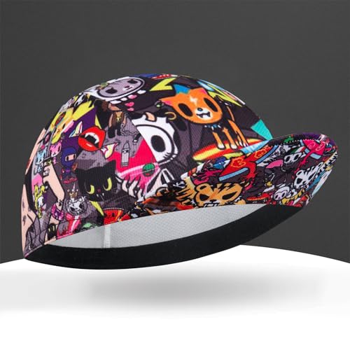 Cycling Cap for Man and Woman Cycling Hat Under Helmet-Polyester Breathable Sweat Absorbent - color: Flo-30