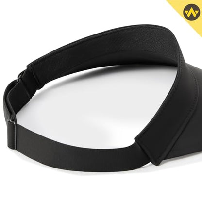 WANDER Running Sun Visor Hat Wide Brim UPF 50+ Mesh Cap for Women - color: Black