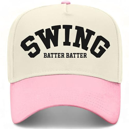 BROTHER TRUCKERS Swing Batter Batter Hat - color: Pink/Natural