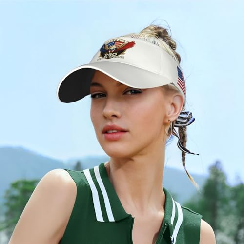 United States 250th Anniversary Hat USA Est 1776 America Patriotic Visor Cap Adjustable Sun Hat for Women Men Sports Beach - color: Black10