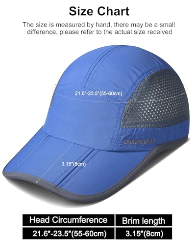 GADIEMKENSD Mens Folding Outdoor Hat Long Brim UPF 50+ Sun Protection - color: Folding Royal Blue