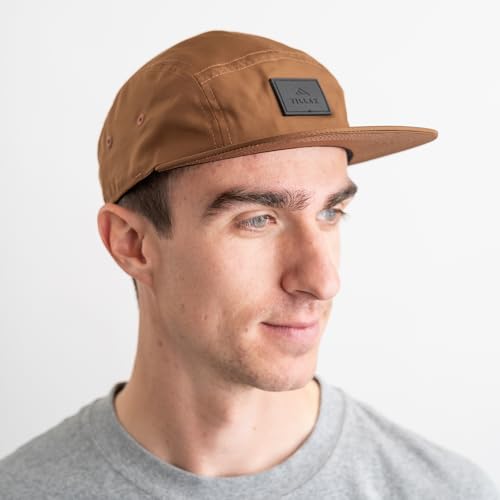 Tillak Wallowa Kodra Hat, Lightweight Oxford Nylon 5 Panel Cap with Snap Closure - color: Russet Brown