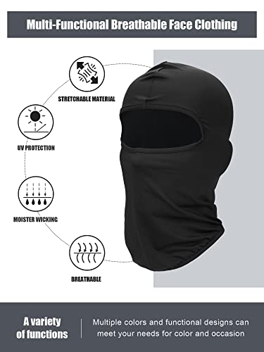 SATINIOR 9 Pieces Balaclava Full Face Mask UV Sun Protection Face Cover Summer Cooling Neck Gaiter Breathable Windproof Hood (Black, Gray, Navy Blue), One Size