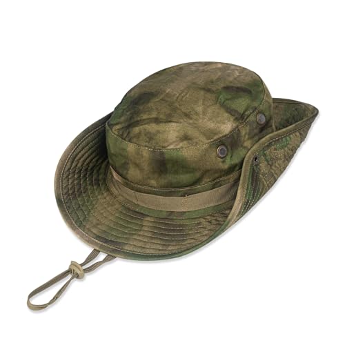 Sun Hats for Men Women Bucket Hat UPF 50+ Boonie Fishing Safari Hat - color: Green Ruin