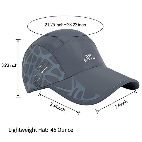 Running Hat Mesh Quick Dry Hat Baseball Cap for Women Men - color: Dark Grey