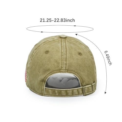 USA 250th Anniversary Baseball Cap Patriotic Embroidered American Hat - color: 3-khaki