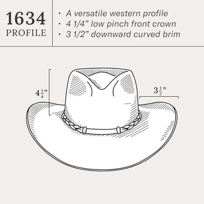 Stetson Drifter Felt Hat - color: Stone, size: 7 5/8
