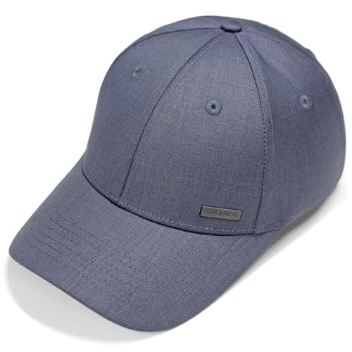 Gym Baseball Hats for Men by King & Fifth, Workout Hat, Low Profile Caps - color: Steel Blue Menswear, size: Large-X-Large