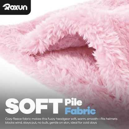 ROXUN Ski Mask Fleece Balaclava, Windproof Face Mask Winter Warm Neck Cover - color: Blush Pink
