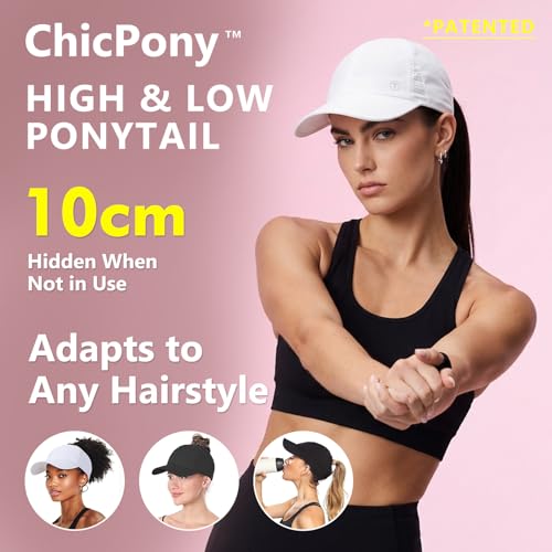 TOP-EX UPF 50+ Cooling Ponytail Baseball Cap for Women, Water-Resistant - color: White/3.0, size: X-Small