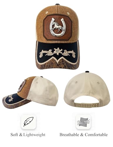 TOPACC Cowboy Hats for Women Western Trucker Hat for Country Concert - color: K Brown