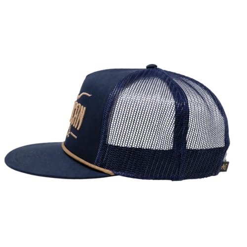 Longhorn Adjustable Snapback Western Hat - color: Navy