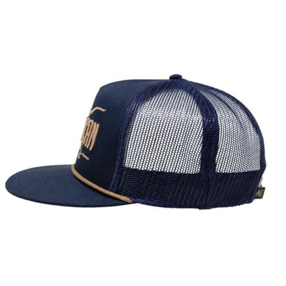 Longhorn Adjustable Snapback Western Hat - color: Navy