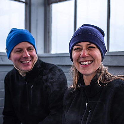 100% Merino Wool Cuff Beanie - Warm Winter Hat - Novelty Beanie - Toque - color: Burnt Orange