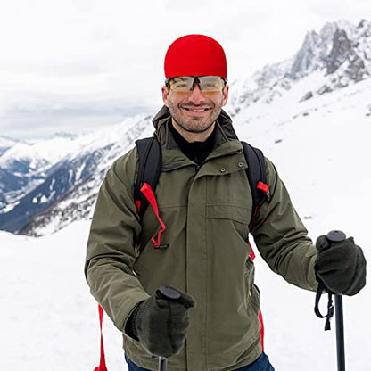 Wild Tribe Synthetic Microfleece Tactical Polartec Watch Cap Fleece Youth Mens Winter Warming Hat Military Skull Cap Beanie - color: Red