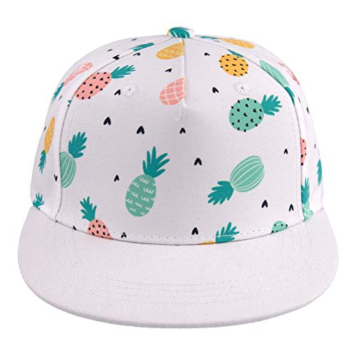BAVST Kids Boy Girl Baseball Cap Baby Sun Hat Adjustable Toddler Trucker Hats with Flat Brim for Summer Outdoor - color: Pineapple, size: 1-2T